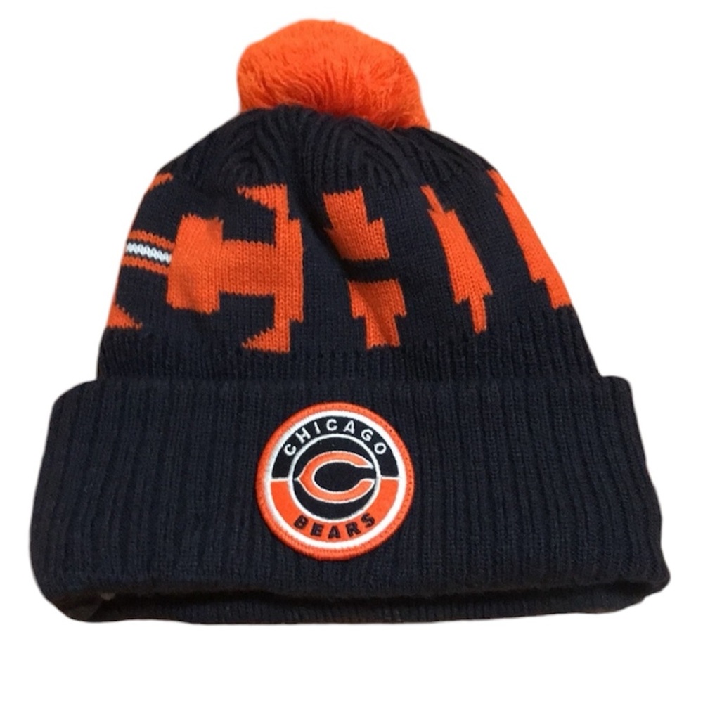 Chicago Bears Hat Beanie Pom Pom Winter Hat Unisex - Picture 4 of 8